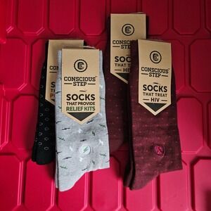 Conscious Step Socks that provide Relief Kits Women 9-14 Men 8-13 Lot of 4